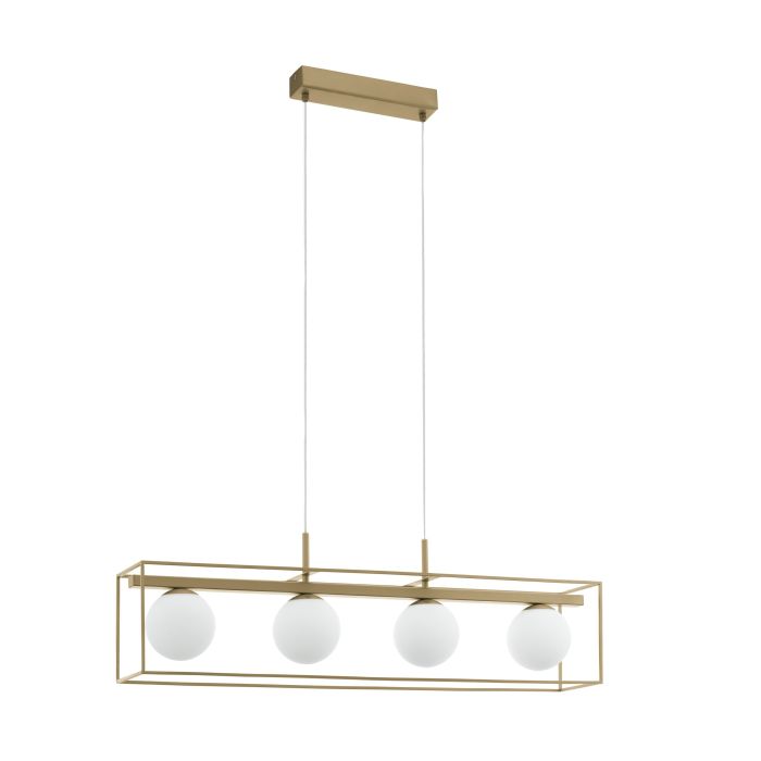 Vallaspra 4 light Pendant E14 Champagne / Opal glass - pendant - Lux Lighting