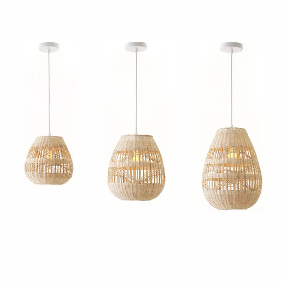 Shiri Rattan Pendant Light - Large - pendant - Lux Lighting