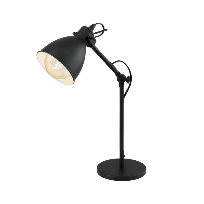 Priddy T/l 1x40w E27 Blk - Table Lamp - Lux Lighting