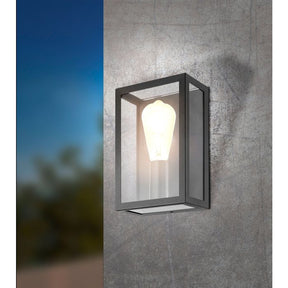 Alamonte 1 Exterior Wall Light 1x60w E27 Blk - outdoor wall light - Lux Lighting