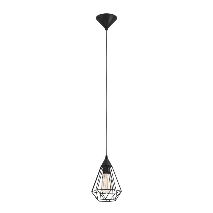 Tarbes Pendant 1x60w E27 Black Small - pendant - Lux Lighting