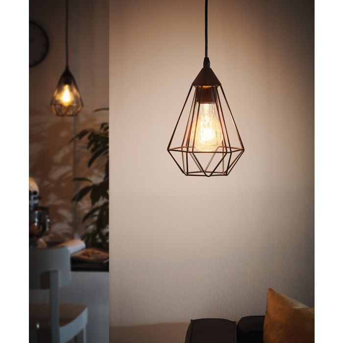 Tarbes Pendant 1x60w E27 Black Small - pendant - Lux Lighting