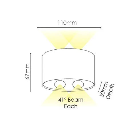 Opula 2 Wall Light-BK-5K