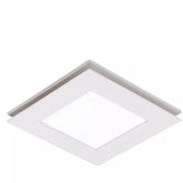 Flow Square LED 250mm Exhaust Fan & 12w Tricolour LED Light White - Exhaust Fans - Lux Lighting