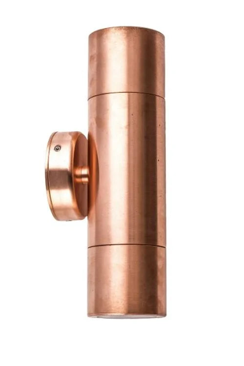 Round Up/Down Exterior Wall Light - Solid Copper Ip65 - outdoor wall light - Lux Lighting