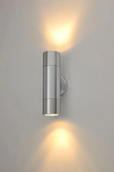 Round Up / Down Exterior Wall Light - Titanium Ip65 - outdoor wall light - Lux Lighting