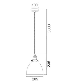 Ellipse Pendant ES/E27 White - pendant - Lux Lighting