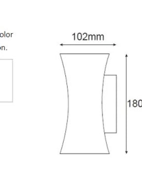 10W LED WALL UP / DOWN PILLAR LIGHT - CCT - outdoor wall light - Lux Lighting