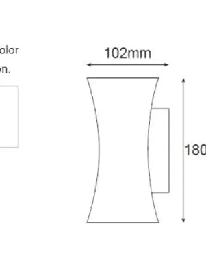 10W LED WALL UP / DOWN PILLAR LIGHT - CCT - outdoor wall light - Lux Lighting