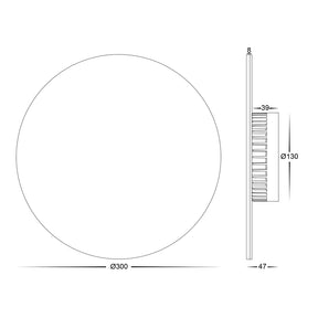 Halo Black TRI Colour LED Wall Light