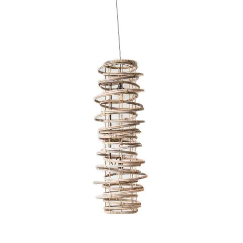 KUBU CEILING PENDANT LARGE NATURAL - pendant - Lux Lighting