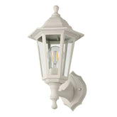 Duanera Exterior Wall Light 1x28w E27 Wht - outdoor wall light - Lux Lighting