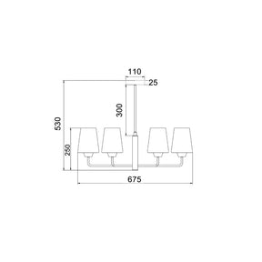 ABBEY TRADITIONAL 6 LAMP PENDANT