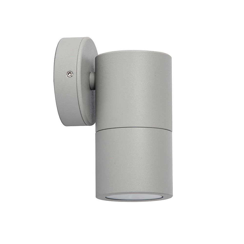 SINGLE FIXED GU10 Exterior Wall Pillar Spot Lights (Matte Grey) IP65