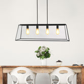 MAINE.100 4 light Glass/Black Pendant