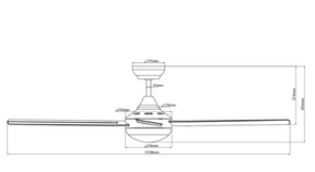 Kestrel DC 52in Steel Body ABS Blades LED