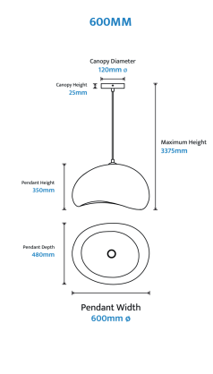 Cardinal Polymer Resin E27 Pendant