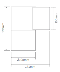 PIPER-1 WALL RND IP65 E27 PAR30 DGR