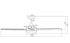 Kestrel DC 48in Steel Body ABS Blades LED