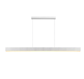 Prinia Waved 1532mm Linear LED Pendant white