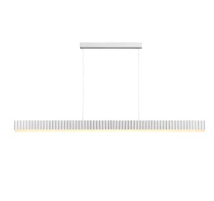 Prinia Waved 1532mm Linear LED Pendant white