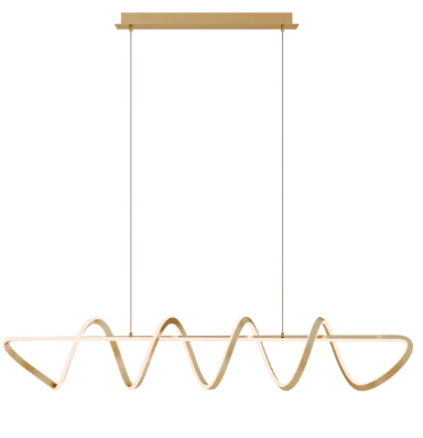 Bulbul 1500mm Linear Sprial LED Pendant Black