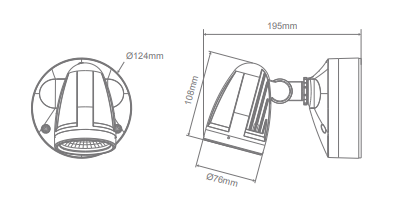 MURO MAX 16W LED NO-SR TRIO single