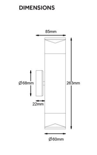 Round UP/DOWN Wall light - TITANIUM - outdoor wall light - Lux Lighting