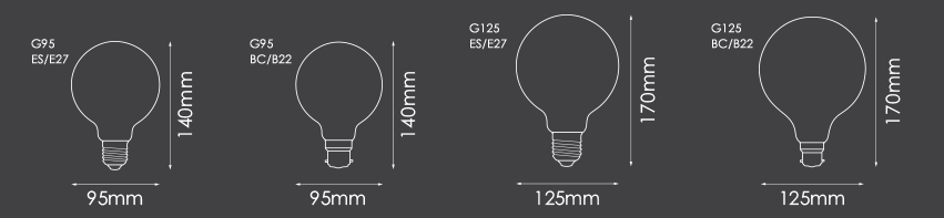 G125 8W ES 2700K GLOBE