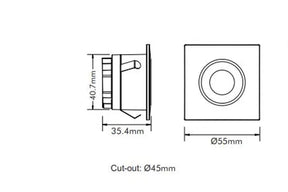 3w Led Step Light Wh Tc White Square Round Led