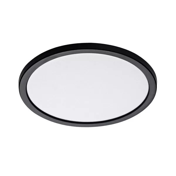 Martec Fino 280mm LED BLK Oyster Light 18w Tricolour Matt BLACK - Ceiling mount - Lux Lighting