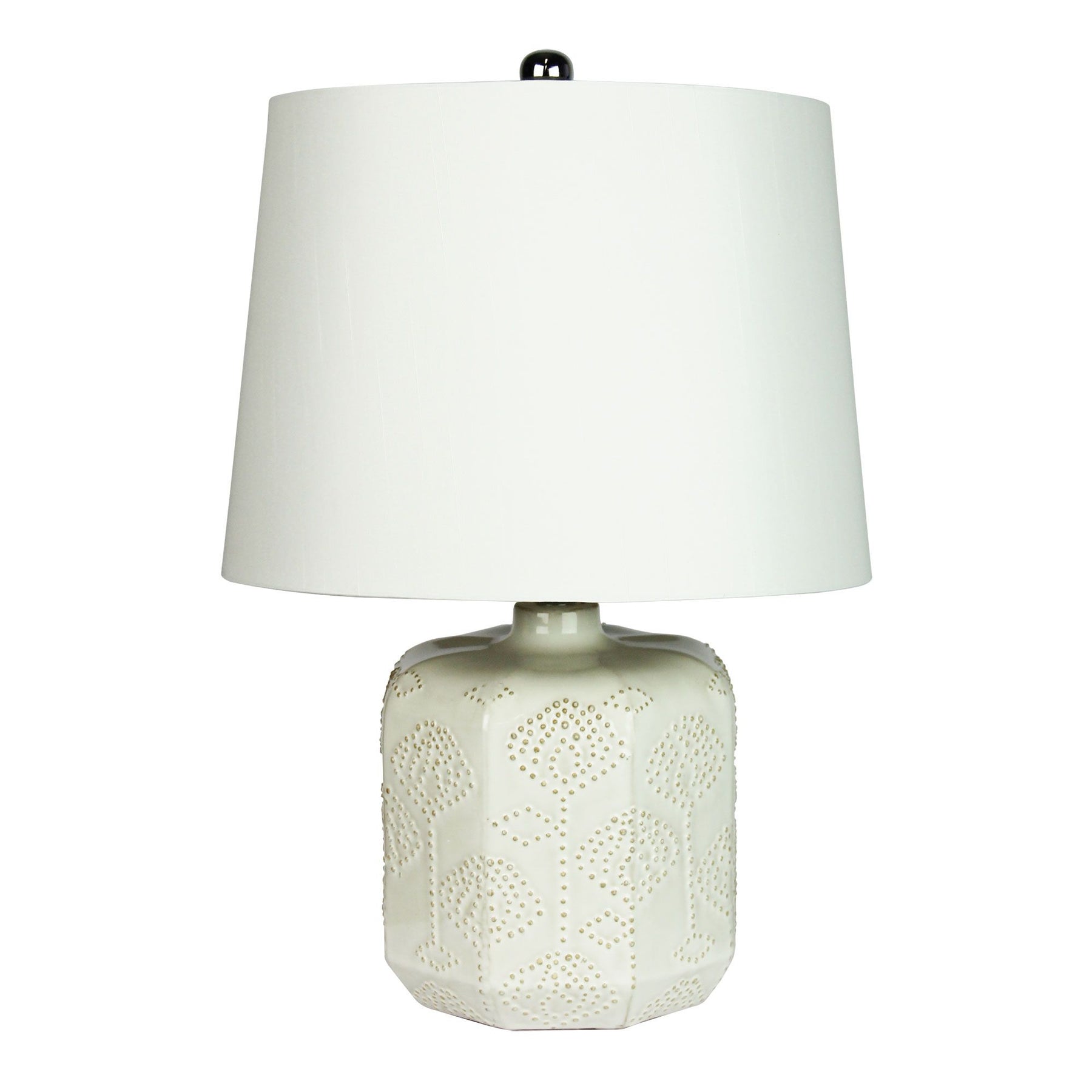 Bikki White Ceramic Complete Table Lamp W/harp - Table Lamp - Lux Lighting