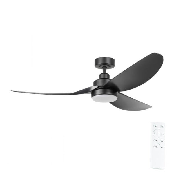 Torquay 56 Dc Fan 20w Led Tri-col Blk - Ceiling Fan - Lux Lighting