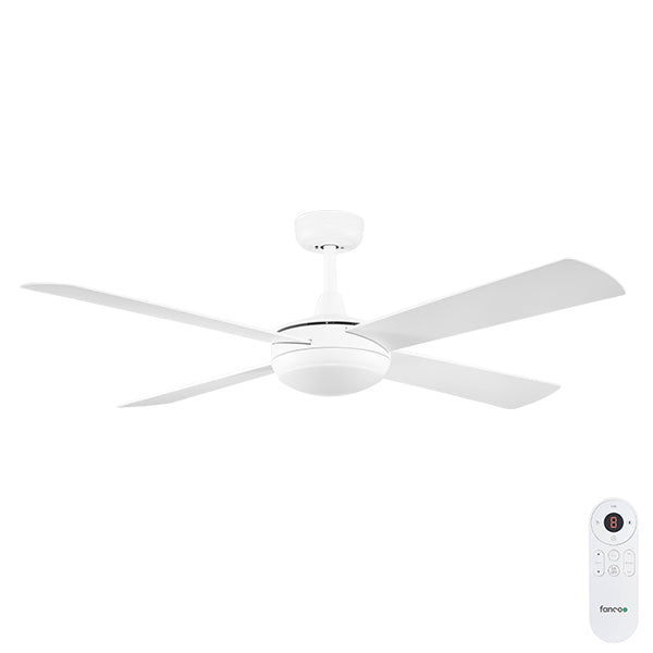 Fanco Eco Silent Deluxe Abs - 56 142cm- Smart Remote - Cct Led - Ceiling Fan - Lux Lighting